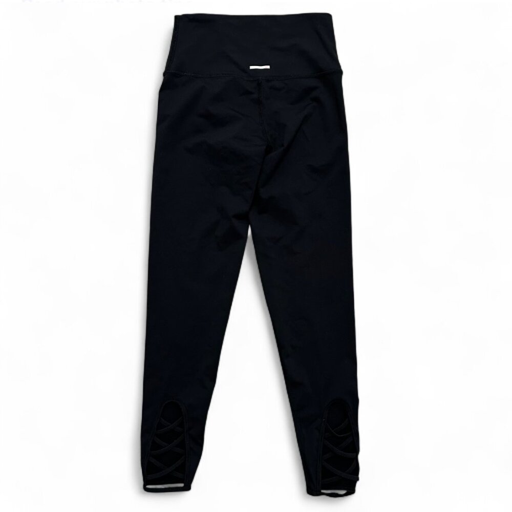 OFFLINE by Aerie Black cropped lace-up leggings Size S